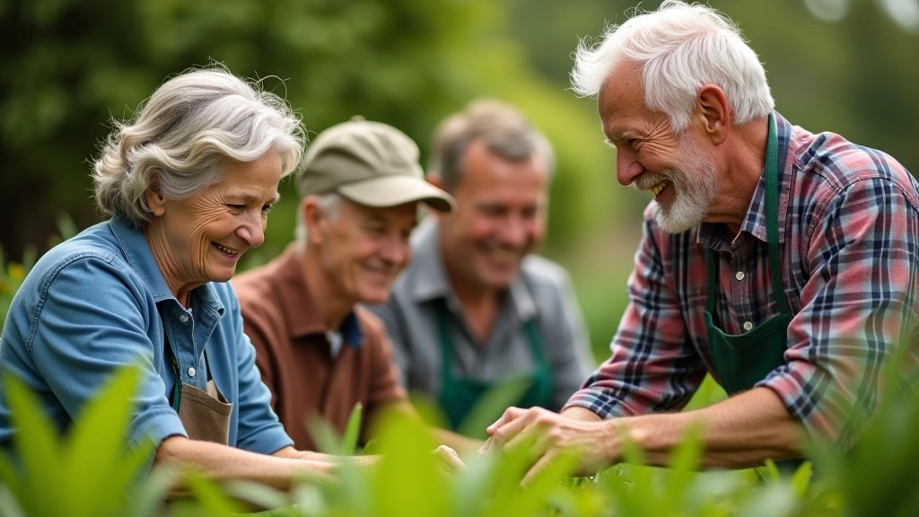 Group of volunteers working together on community project