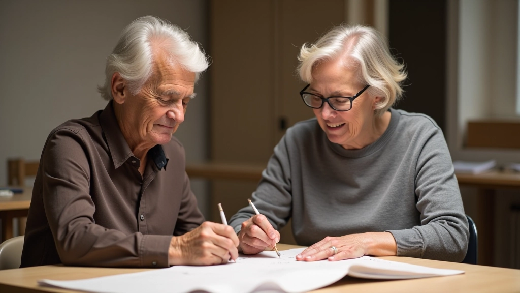 People learning new skill in workshop or class setting